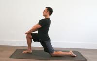 Lunge stretch - place a pillow under your back knee!